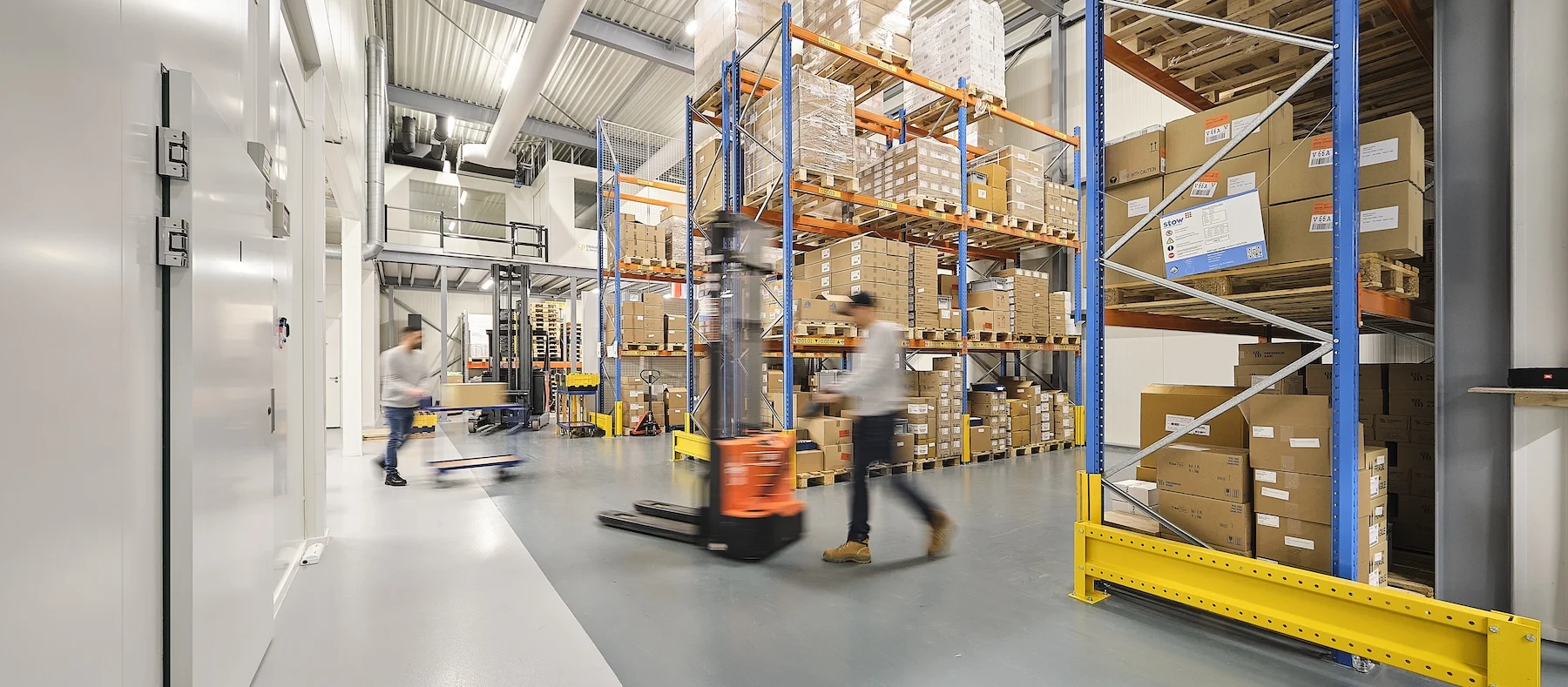 Colleagues at work in the warehouse